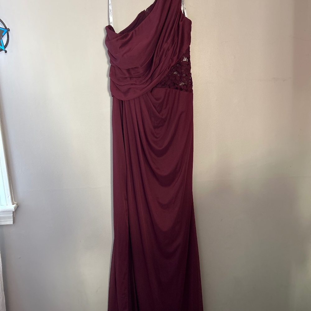 One shoulder dress size 8 David’s bridal